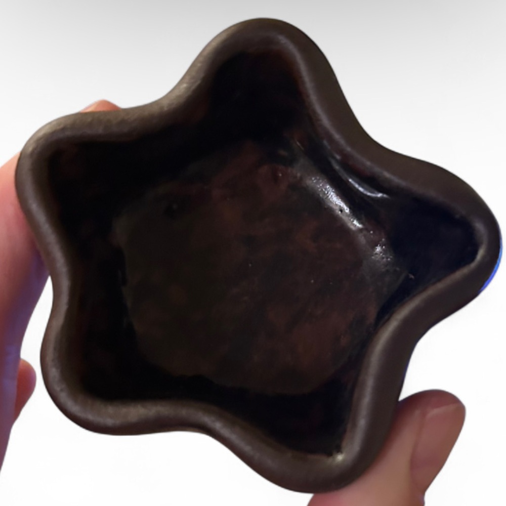 Star-Shaped Brown Ceramic Jewelry Dish